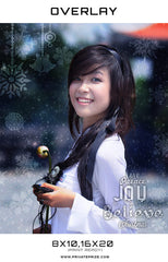 Love Peace Joy Christmas Snowflake Overlay