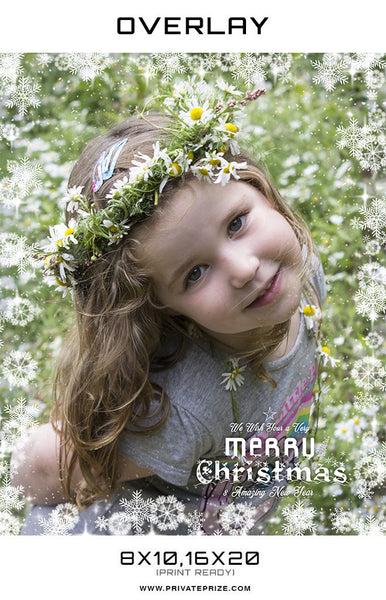 Wish you a very Merry Christmas Overlay - Photography Photoshop Templates