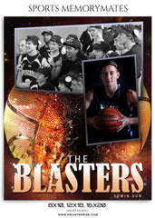 The Blasters Basketball - Sports Memory Mate Photoshop Template