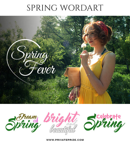 Spring Fever-Wordart- Designer Pearls - Photography Photoshop Template