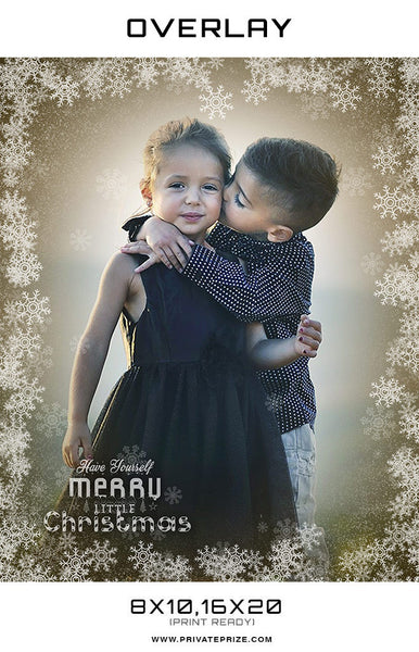 Have Yourself Merry Little Christmas Overlay - Photography Photoshop Template