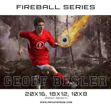 Soccer - Sports Fireball Series - Photography Photoshop Template