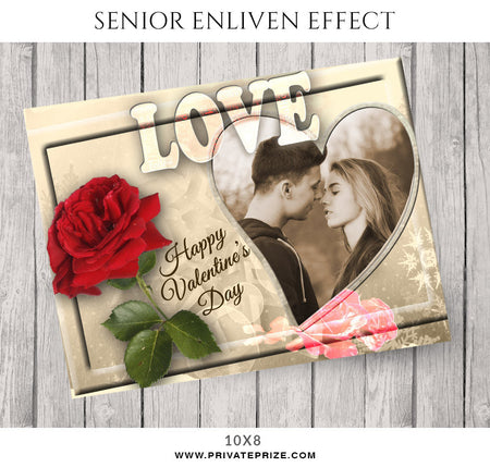 Valentine's Love- Senior Enliven Effects - Photography Photoshop Template
