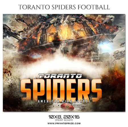 TORANTO SPIDER FOOTBALL Themed Sports Photography Template - Photography Photoshop Template