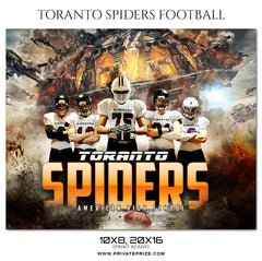 TORANTO SPIDER FOOTBALL Themed Sports Photography Template