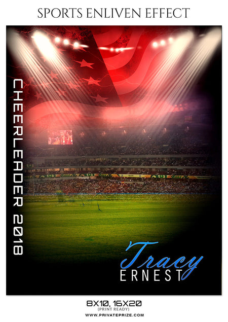 TRACY ERNEST-CHEERLEADER- SPORTS ENLIVEN EFFECT - Photography Photoshop Template