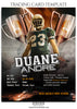 Edgar Duane Football Sports Trading Card Template - Photography Photoshop Template