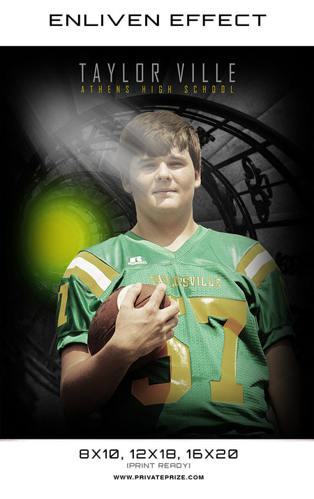 Taylor Athens High School Sports Template -  Enliven Effects - Photography Photoshop Template