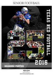 Texas Red Sports - Football Memory Mate Sports Photography Template
