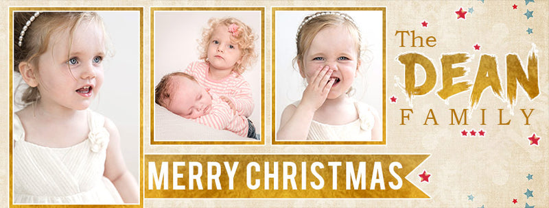 The Dean Family - Christmas Facebook Timeline Cover - Photography Photoshop Template