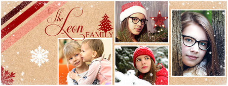 The Leon Family - Christmas Facebook Timeline Cover - Photography Photoshop Template