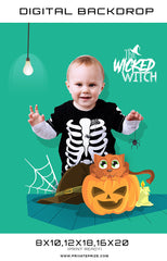 The Wicked Witch - Baby Halloween Template Digital Background
