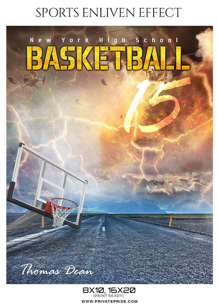 Thomas Dean - Basketball Sports Enliven Effect Photography Template - PrivatePrize - Photography Templates