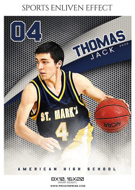 Thomas Jack - Basketball Sports Enliven Effect Photography Template - PrivatePrize - Photography Templates
