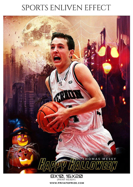 Thomas-Messy - Basketball  Halloween Template -  Enliven Effects - PrivatePrize - Photography Templates