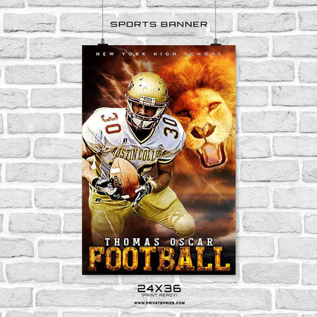 Kaiden Oscar - Football Sports Banner Photoshop Template - PrivatePrize - Photography Templates
