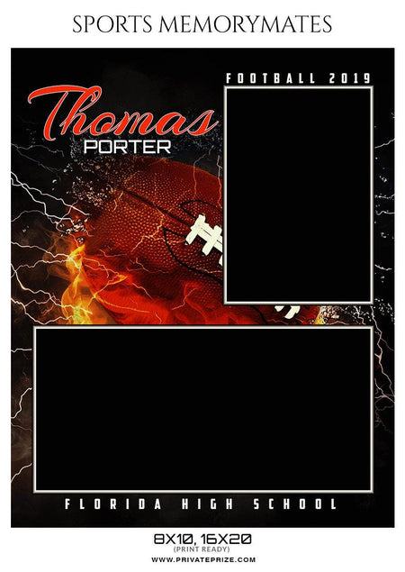 Thomas Porter - Football Memory Mate Photoshop Template - PrivatePrize - Photography Templates