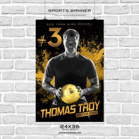 Thomas  Troy - Soccer Sports Banner Photoshop Template - PrivatePrize - Photography Templates