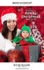 Merry Christmas and New Year Photoshop Backdrop - Photography Photoshop Template