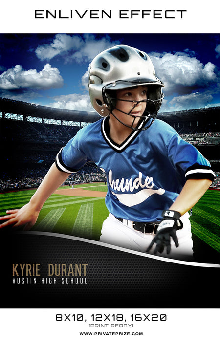 Kyrie Austin High School Football Sports Template -  Enliven Effects - Photography Photoshop Template