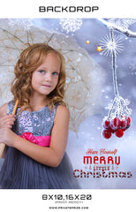 Little Merry Christmas Digital Backdrop