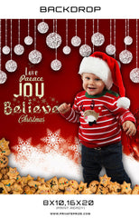 Love Peace Joy Christmas Baby Backdrop