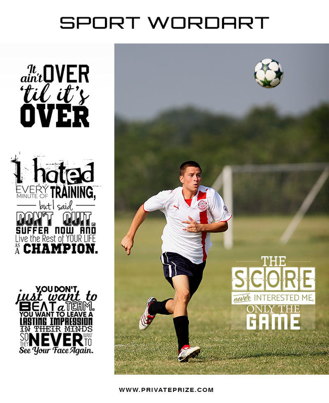Sports Word Art Overlays - Only The Game - Photography Photoshop Template