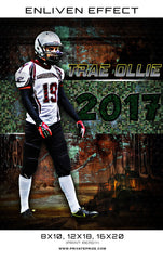 Trae Ollie 2017 Football High School Sports Template -  Enliven Effects