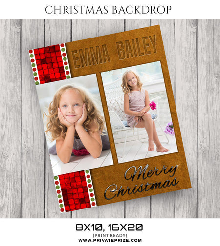 Emma Bailey Christmas Digital Backdrop - Photography Photoshop Template