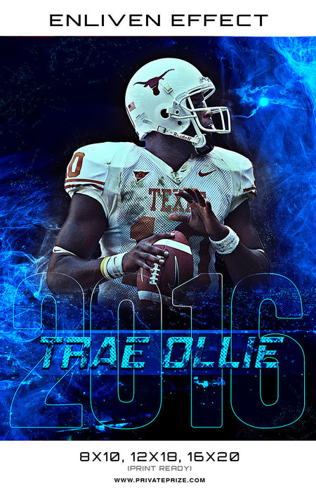 Trae Dllie Football Sports Template -  Enliven Effects - Photography Photoshop Template