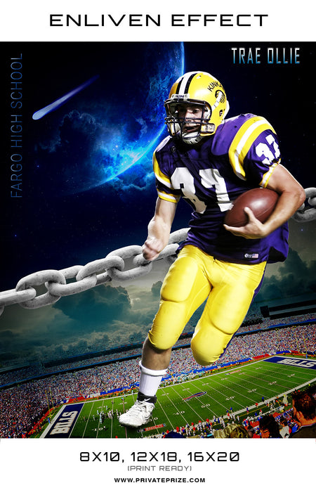 Trae Fargo High School Sports Template -  Enliven Effects - Photography Photoshop Template