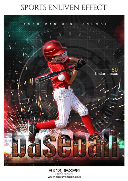 Tristan Jesus - Baseball Sports Enliven Effect Photography Template - PrivatePrize - Photography Templates