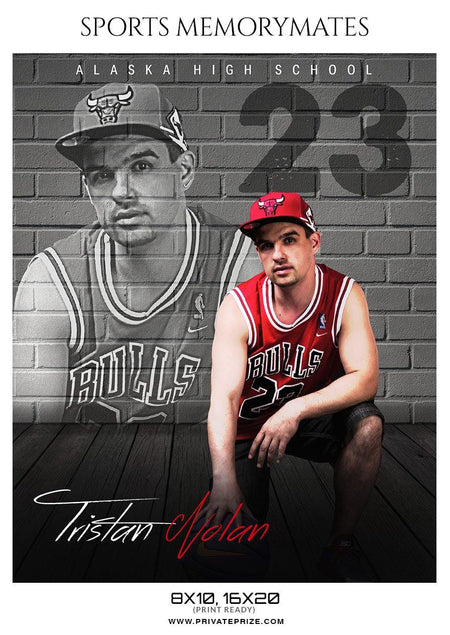 Tristan Nolan - Basketball Memory Mate Photoshop Template - PrivatePrize - Photography Templates
