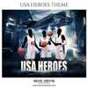 USA Heroes - Basketball Theme Sports Photography Template - PrivatePrize - Photography Templates