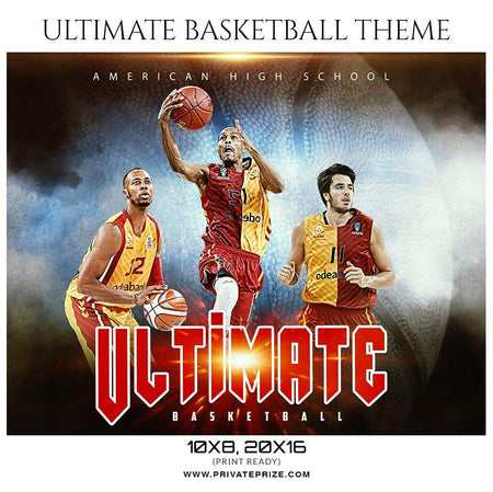 Ultimate - Basketball Theme Sports Photography Template - PrivatePrize - Photography Templates