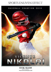 Vicente Nikolai - Baseball Sports Enliven Effects Photography Template