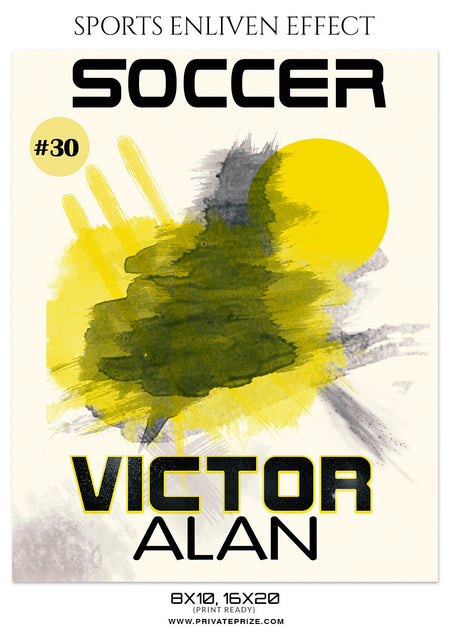 Victor Alan - Soccer Sports Enliven Effects Photography Template - Photography Photoshop Template