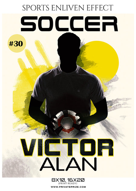 Victor Alan - Soccer Sports Enliven Effects Photography Template - Photography Photoshop Template