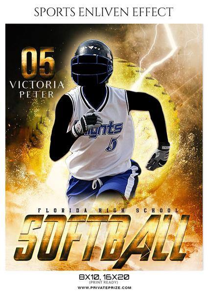 Victoria Peter - Softball Sports Enliven Effects Photography Template - PrivatePrize - Photography Templates