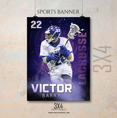 Victor Barry Lacrosse- Enliven Effects Sports Banner Photoshop Template
