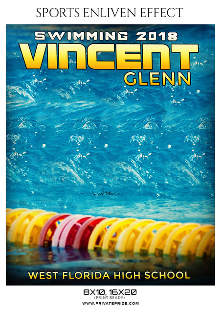 VINCENT GLEN-SWIMMING- SPORTS ENLIVEN EFFECT - Photography Photoshop Template