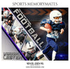 Virgil Lester Football - Sports Memory Mate Photoshop Template - Photography Photoshop Template