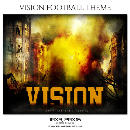 Vision - Football Themed Sports Photography Template - Photography Photoshop Template