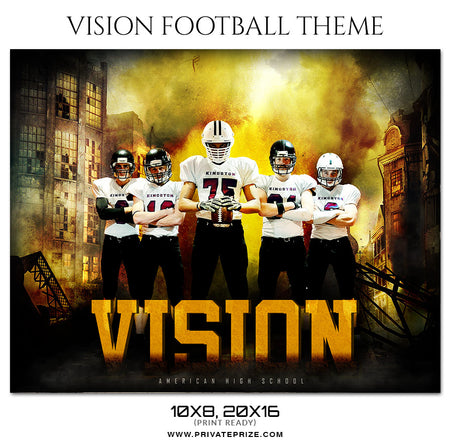 Vision - Football Themed Sports Photography Template - Photography Photoshop Template