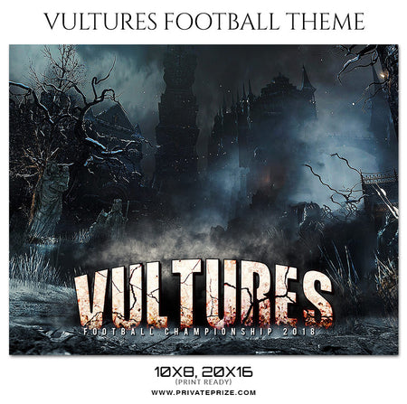 Vultures - Football Themed Sports Photography Template - Photography Photoshop Template