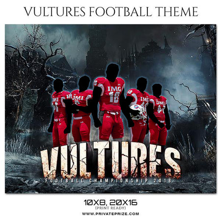 Vultures - Football Themed Sports Photography Template - Photography Photoshop Template