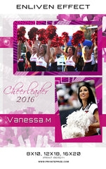 Vanessa Cheerleader - Enliven Effects Photoshop Template