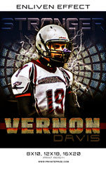 Vernon Davis Football Template Sports Template -  Enliven Effects