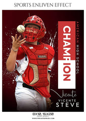 Vicente Steve - Baseball Sports Enliven Effect Photography Template