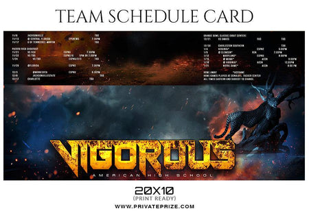 Basketball - Team Sports Schedule Card Photoshop Templates - PrivatePrize - Photography Templates